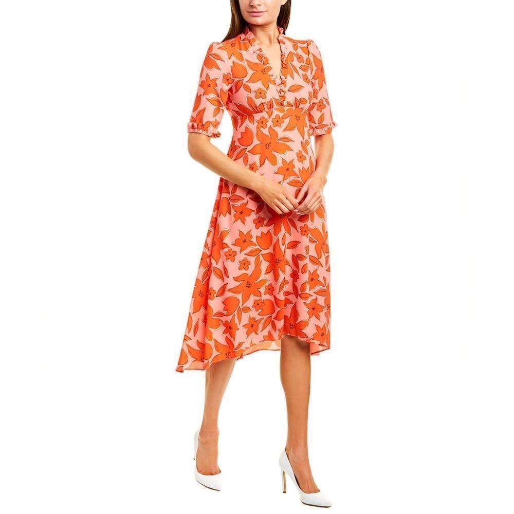 Donna Morgan Women's Georgette Ruffle Dress. Sz 12, like new!